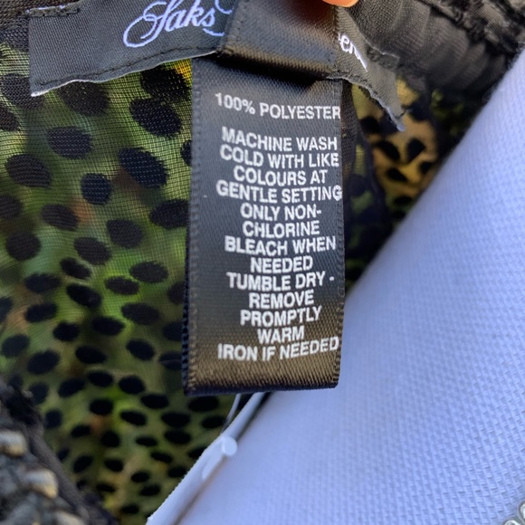 Saks Fifth Ave Sheer Black Blouse w/ Bell Sleeves - Picture 7 of 7